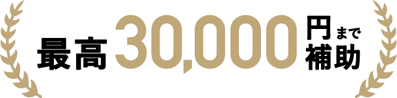 最高30,000円まで補助