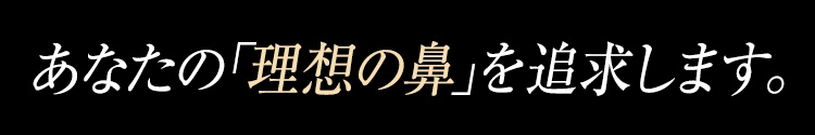 「理想の鼻形成」を追求します。