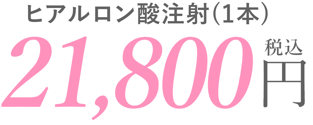 ヒアルロン酸注射(1本) 21,800円 税込
